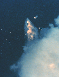 GOES G's explosive end 91 seconds after launch as Range Safety destroys the Delta launch vehicle,NOAA Photo Library 19860503-GOES-G-destroyed.jpg