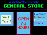 L5 Development General Store, L5 Business Office, FredLines T-Shirts, software, hardware, rockets, computers, books, videos, music, services, hobby shop, games, L5 Colony Shopping Mall, privacy statement, L5 Software Development